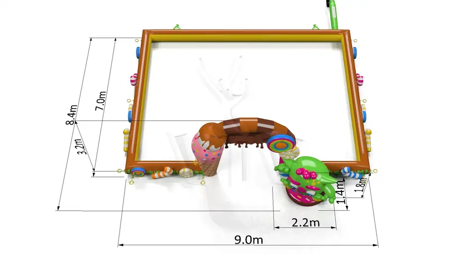 Inflatable barrier Monsters commercial promotional inflatable gate