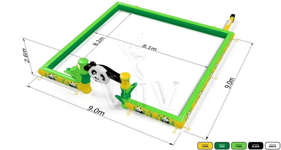 Inflatable barrier Panda commercial promotional inflatable gate
