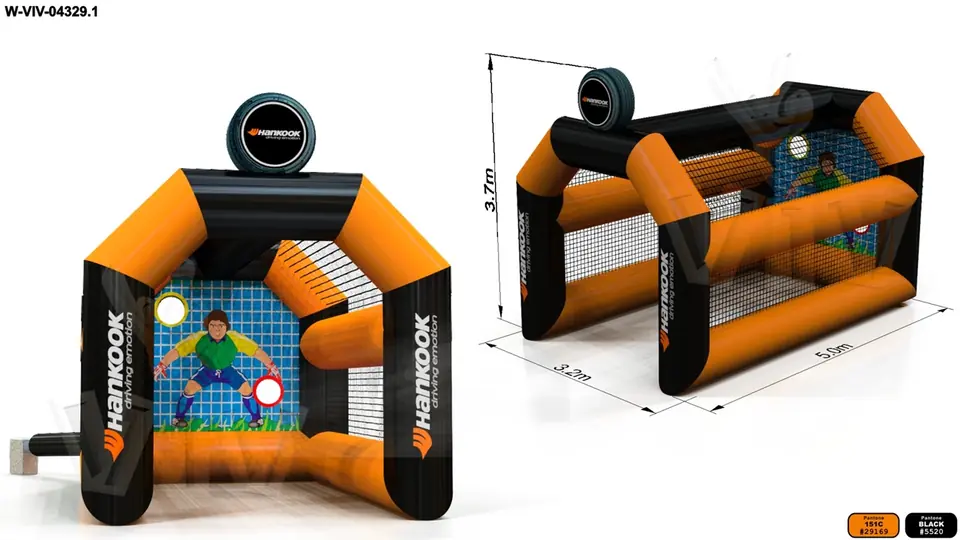 Radar Gate without radar Hankook 5 m commercial promotional inflatable gate
