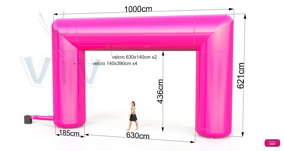 Rectangular gate 10 m commercial promotional inflatable gate