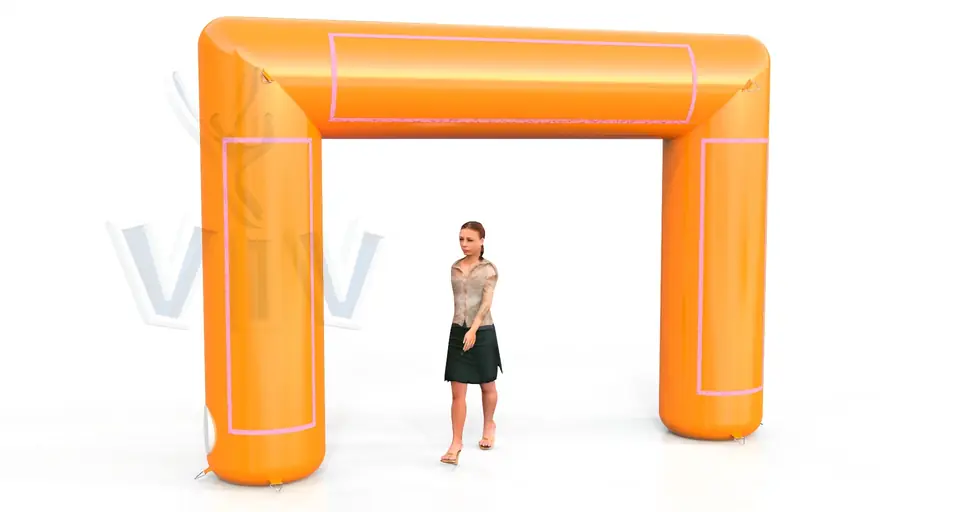 Rectangular gate 4 m commercial promotional inflatable gate