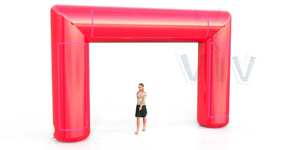 Rectangular gate 6 m commercial promotional inflatable gate