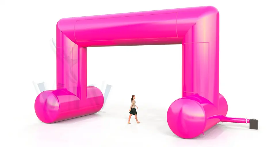Rectangular self-standing gate 10 m commercial promotional inflatable gate