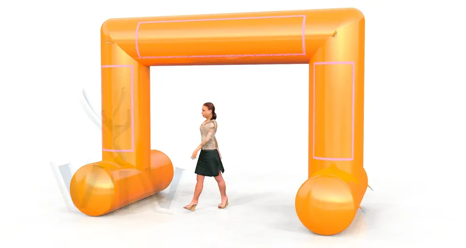 Rectangular Self-standing gate 4 m commercial promotional inflatable gate