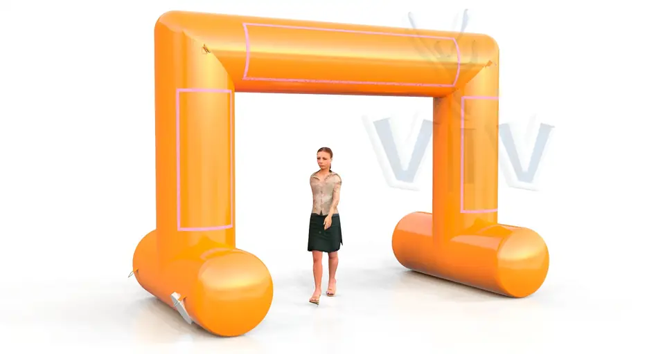 Rectangular Self-standing gate 4 m commercial promotional inflatable gate
