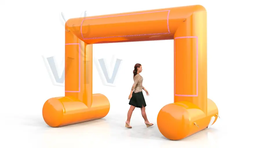 Rectangular Self-standing gate 4 m commercial promotional inflatable gate