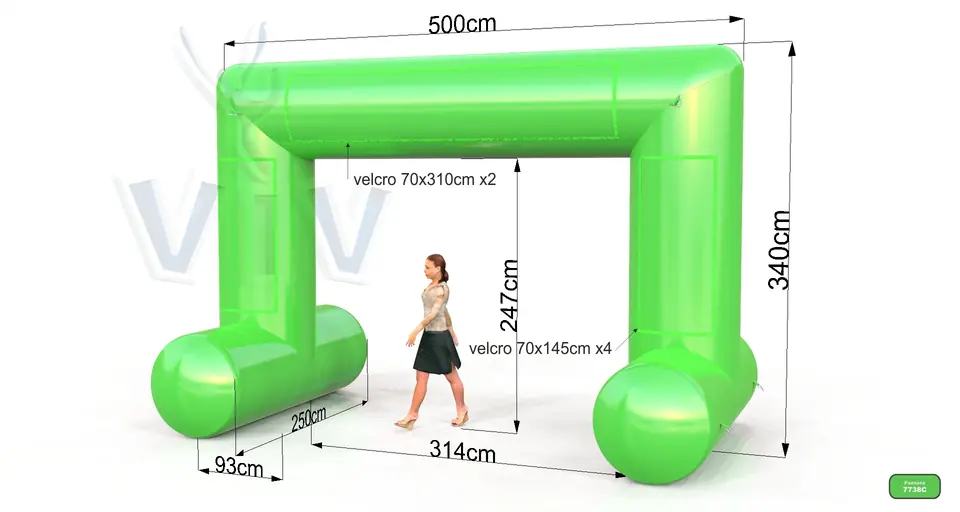 Rectangular self-standing gate 5 m commercial promotional inflatable gate
