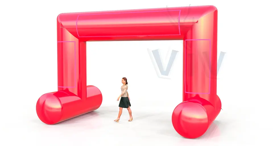 Rectangular self-standing gate 6 m commercial promotional inflatable gate