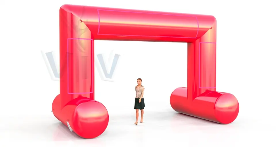Rectangular self-standing gate 6 m commercial promotional inflatable gate