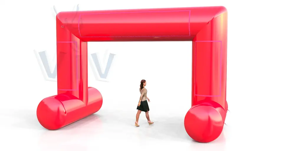 Rectangular self-standing gate 6 m commercial promotional inflatable gate