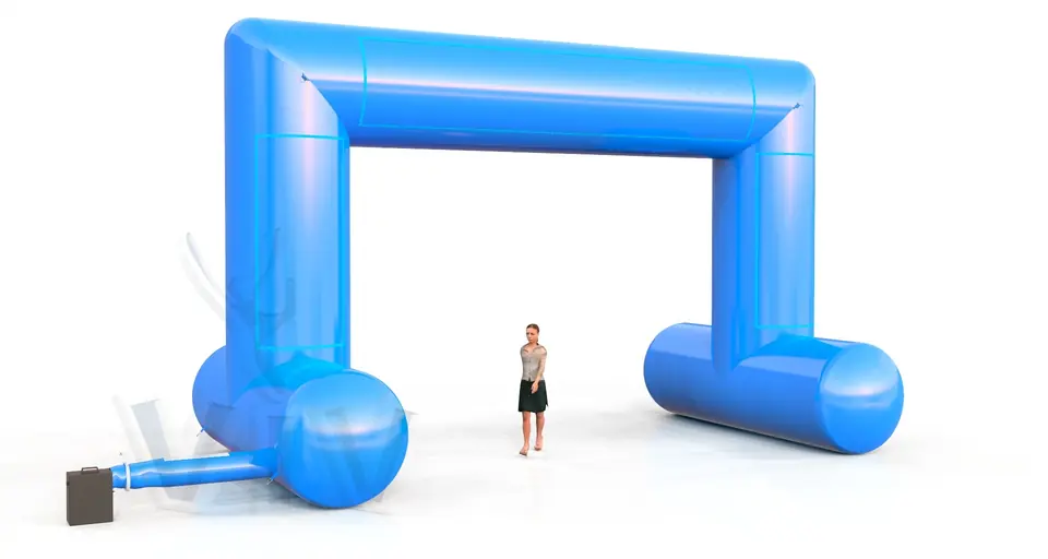 Rectangular self-standing gate 8 m commercial promotional inflatable gate