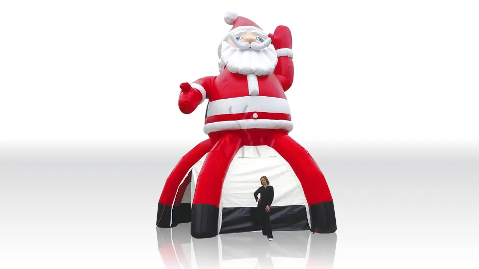 Tent with Father Christmas, external diameter 6.5 m commercial holiday inflatable
