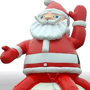 Tent with Father Christmas, external diameter 6.5 m commercial holiday inflatable