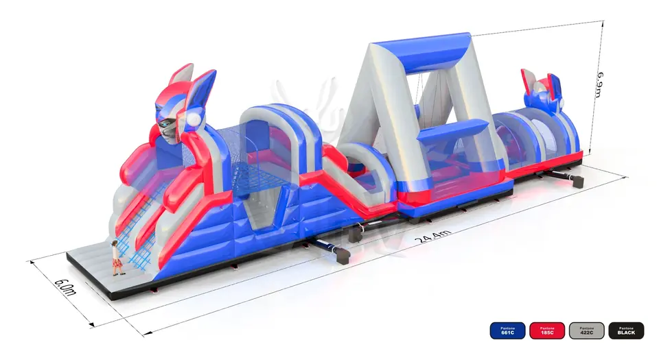 Active Center Gladiators Robots commercial inflatable obstacle course