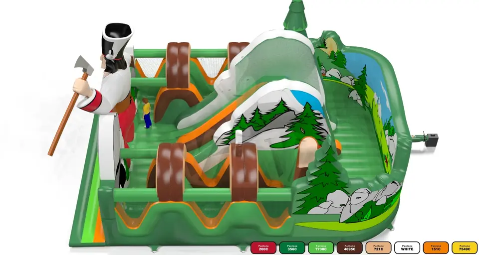 Brigand's Adrenaline commercial inflatable obstacle course