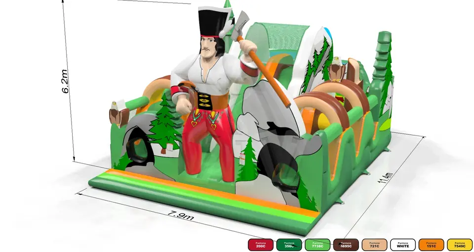 Brigand's Adrenaline commercial inflatable obstacle course