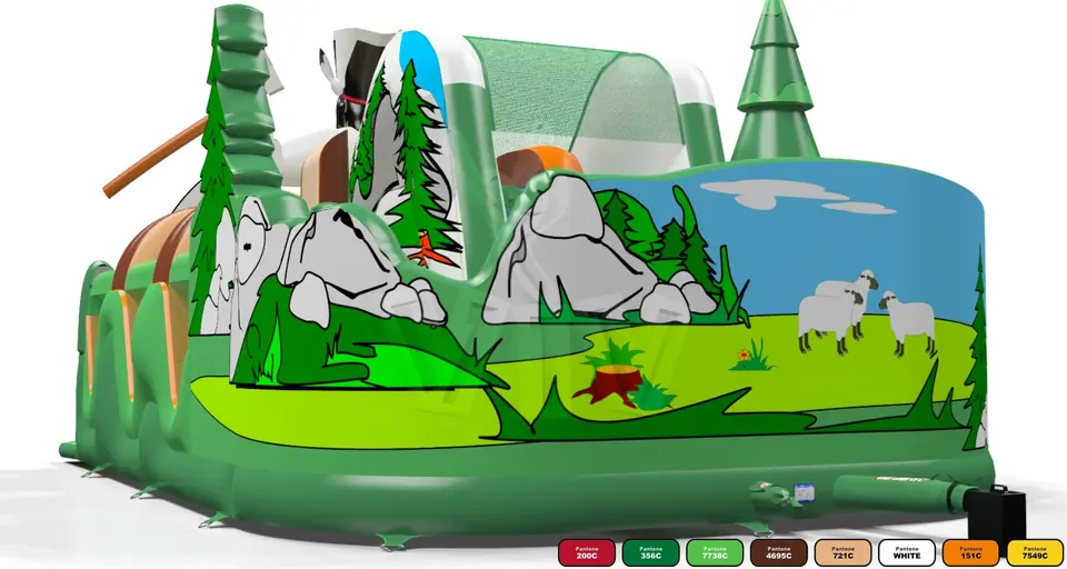 Brigand's Adrenaline commercial inflatable obstacle course