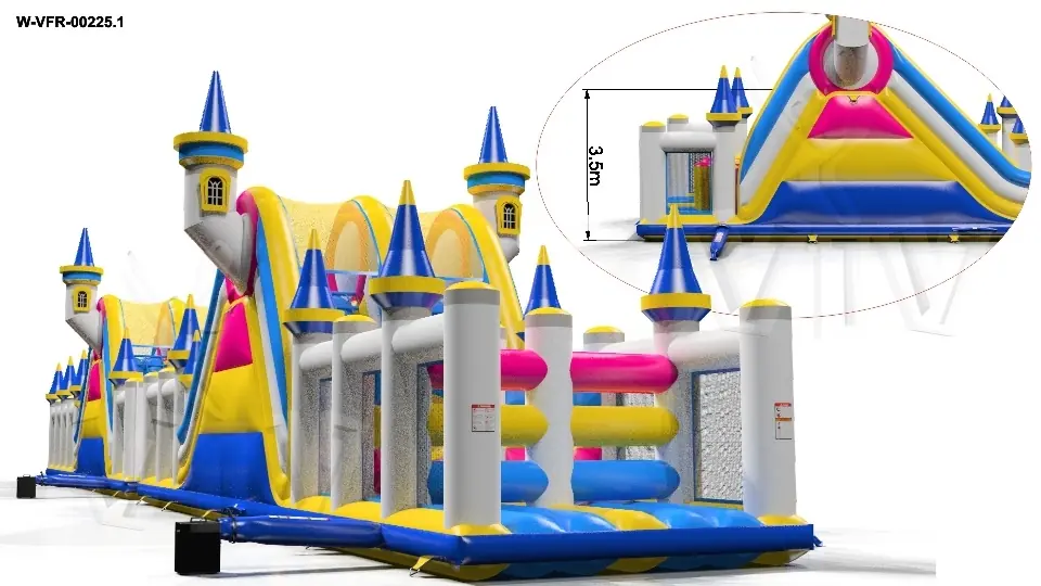 Castle Obstacle Course commercial inflatable obstacle course