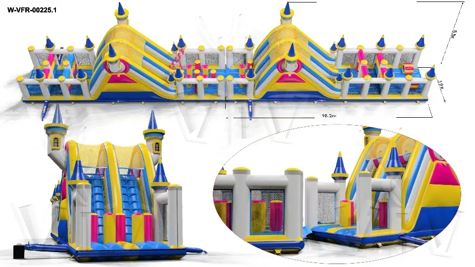 Castle Obstacle Course commercial inflatable obstacle course