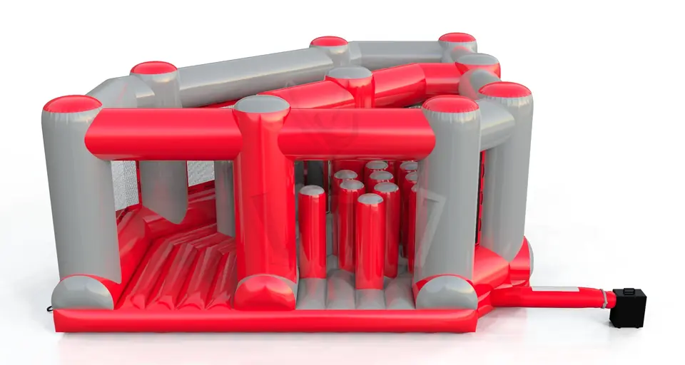Corner for obstacle course with cones commercial inflatable obstacle course