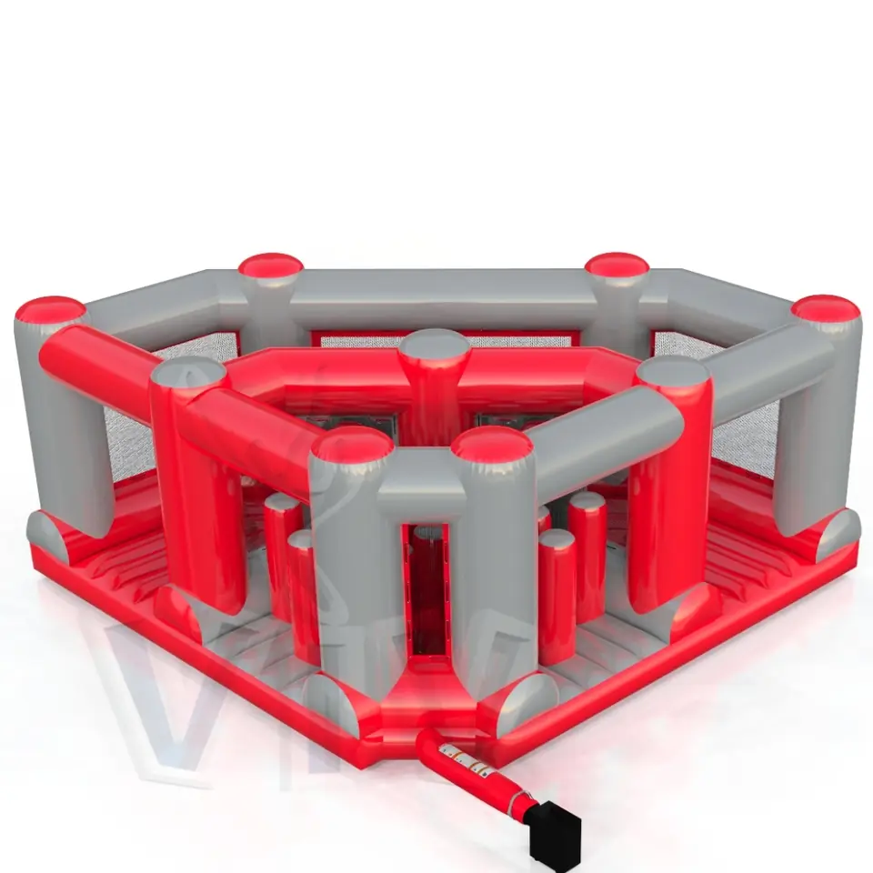 Corner for obstacle course with cones commercial inflatable obstacle course