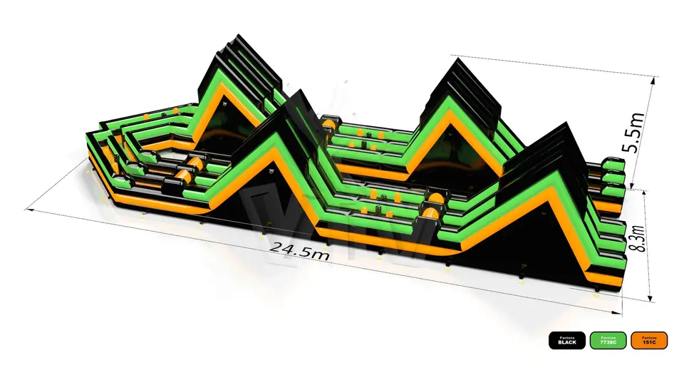 Jet Stream commercial inflatable obstacle course