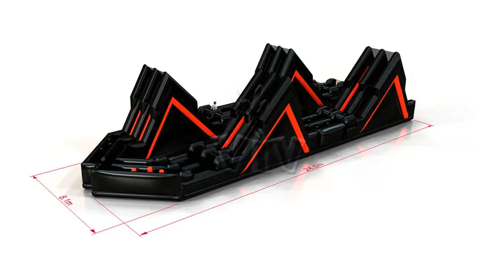 Jet-Stream - Collection Fun in Black commercial inflatable obstacle course