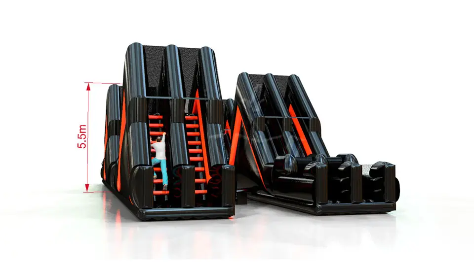 Jet-Stream - Collection Fun in Black commercial inflatable obstacle course