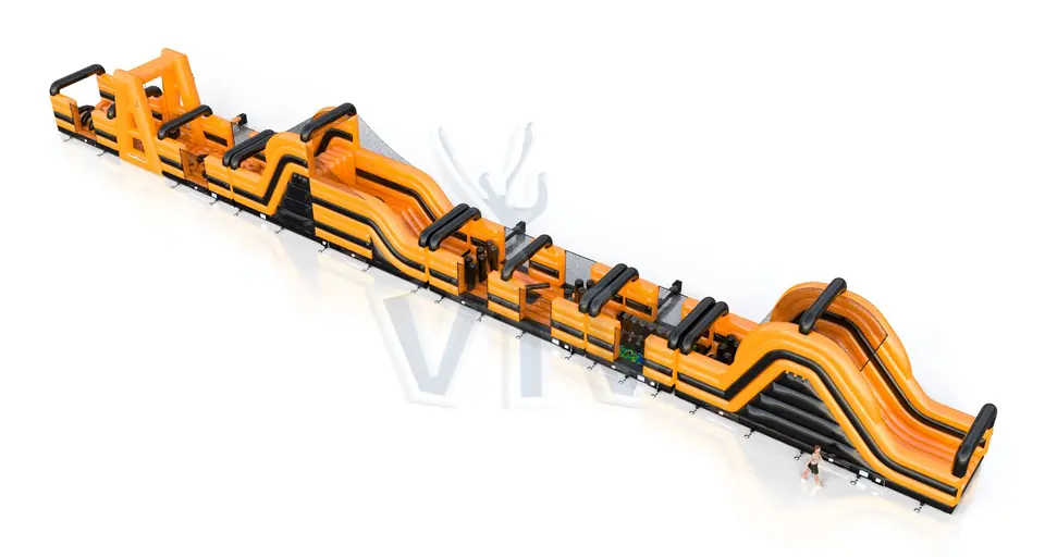 Obstacle Course Challenge XL Black and Orange commercial inflatable obstacle course