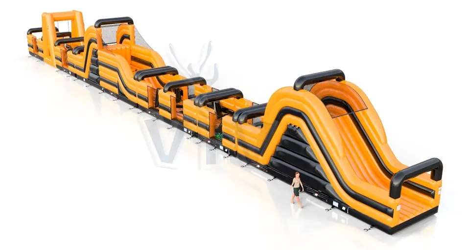 Obstacle Course Challenge XL Black and Orange commercial inflatable obstacle course