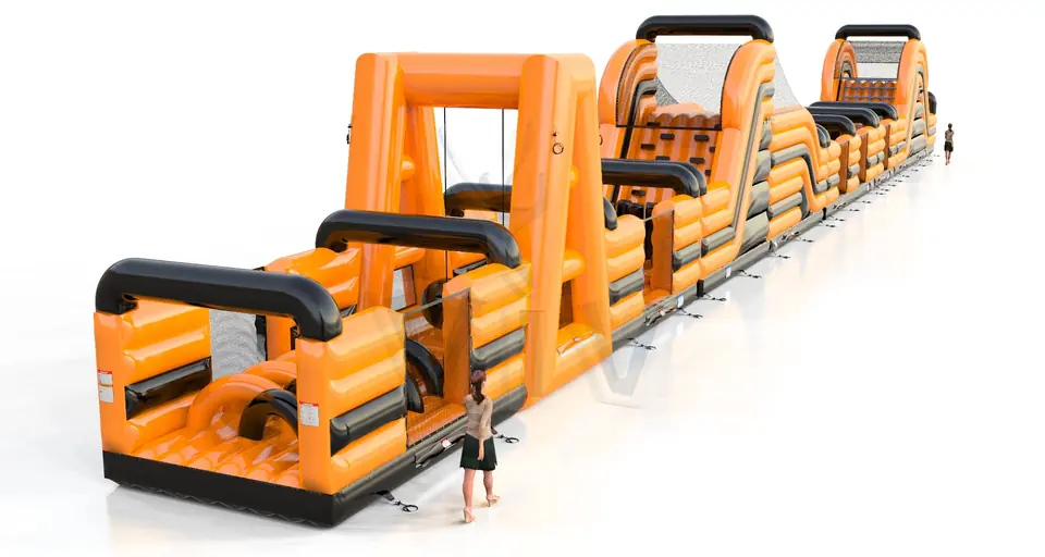 Obstacle Course Challenge XL Black and Orange commercial inflatable obstacle course