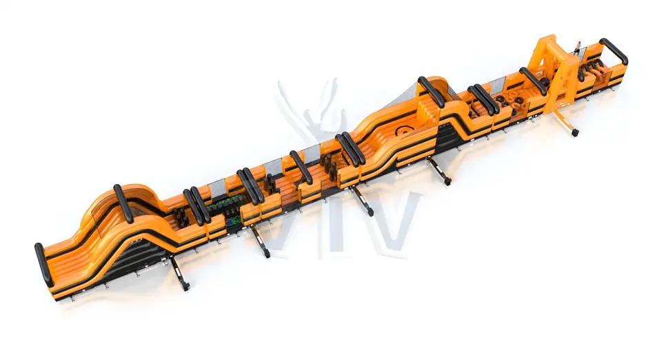 Obstacle Course Challenge XL Black and Orange commercial inflatable obstacle course