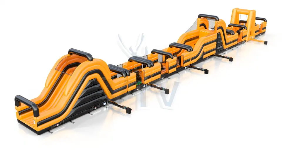 Obstacle Course Challenge XL Black and Orange commercial inflatable obstacle course