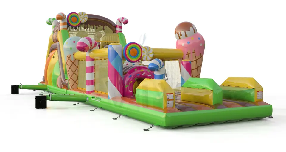 Obstacle Course Confectionery commercial inflatable obstacle course