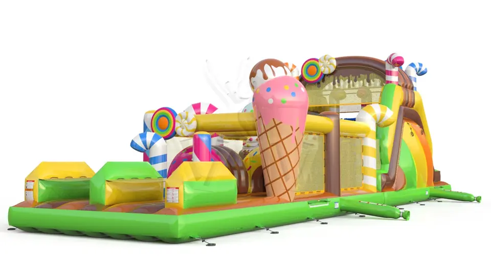 Obstacle Course Confectionery commercial inflatable obstacle course