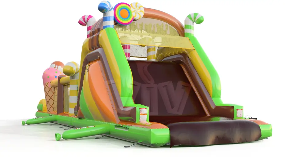 Obstacle Course Confectionery commercial inflatable obstacle course