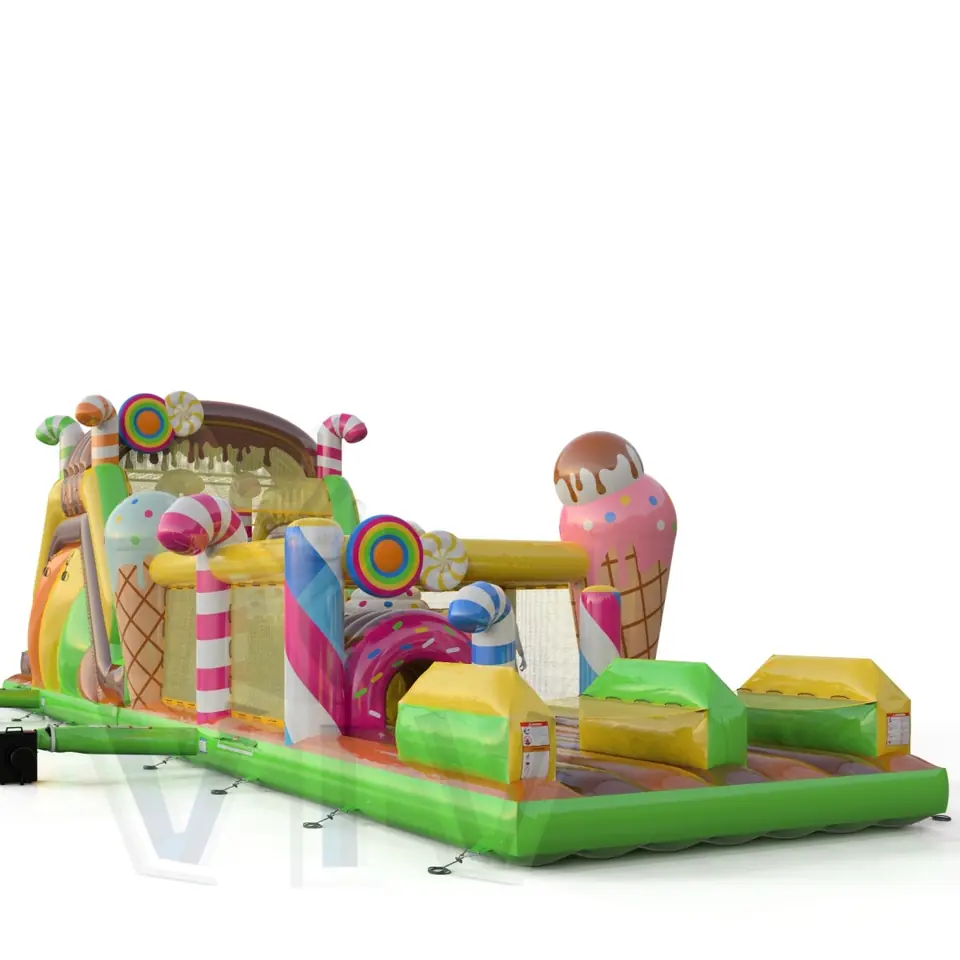 Obstacle Course Confectionery commercial inflatable obstacle course