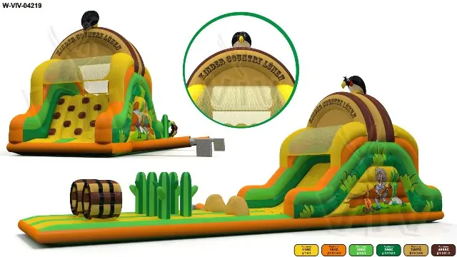 Obstacle Course Country 12 x 3.1 x 4.1 m commercial inflatable obstacle course