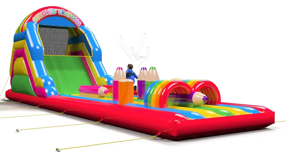 Obstacle Course Crayons commercial inflatable obstacle course
