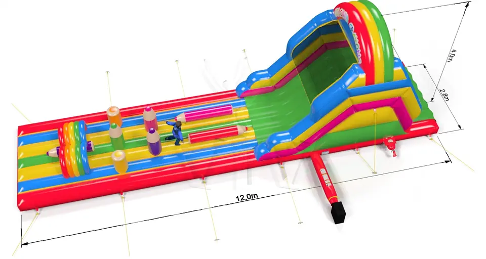 Obstacle Course Crayons commercial inflatable obstacle course