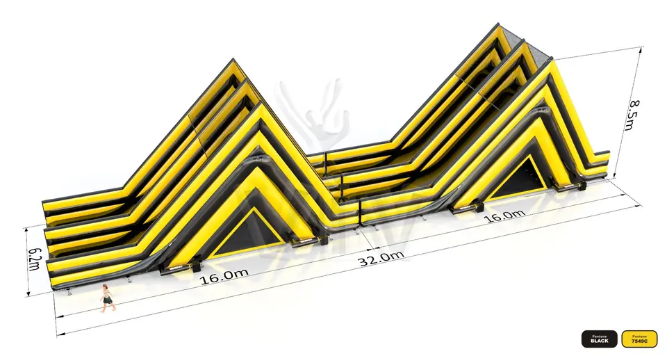 Obstacle Course Jet-Stream commercial inflatable obstacle course
