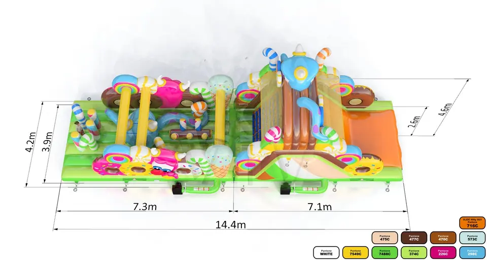 Obstacle Course Monsters commercial inflatable obstacle course