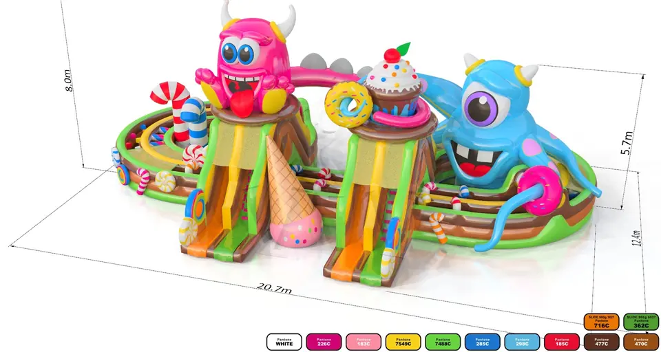 Obstacle Course Monsters - Collection Monsters commercial inflatable obstacle course