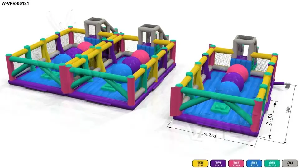 Obstacle Course N1 - Collection Fun 5 K commercial inflatable obstacle course