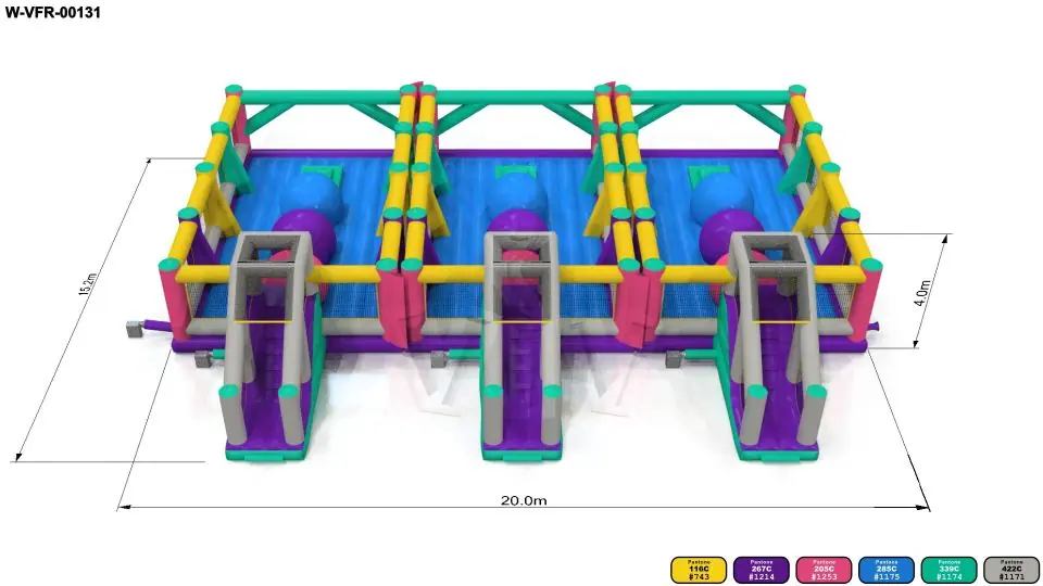 Obstacle Course N1 - Collection Fun 5 K commercial inflatable obstacle course