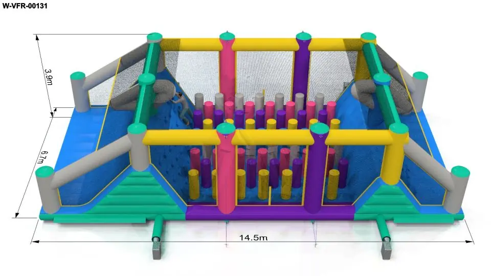 Obstacle Course N2 - Collection Fun 5 K commercial inflatable obstacle course