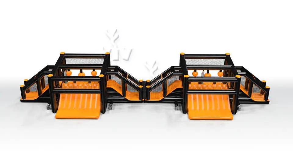 Obstacle Course N3 Black and Orange commercial inflatable obstacle course