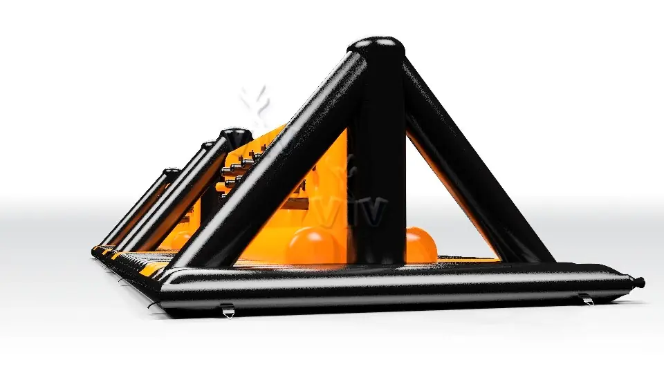 Obstacle Course N4 Black and Orange commercial inflatable obstacle course