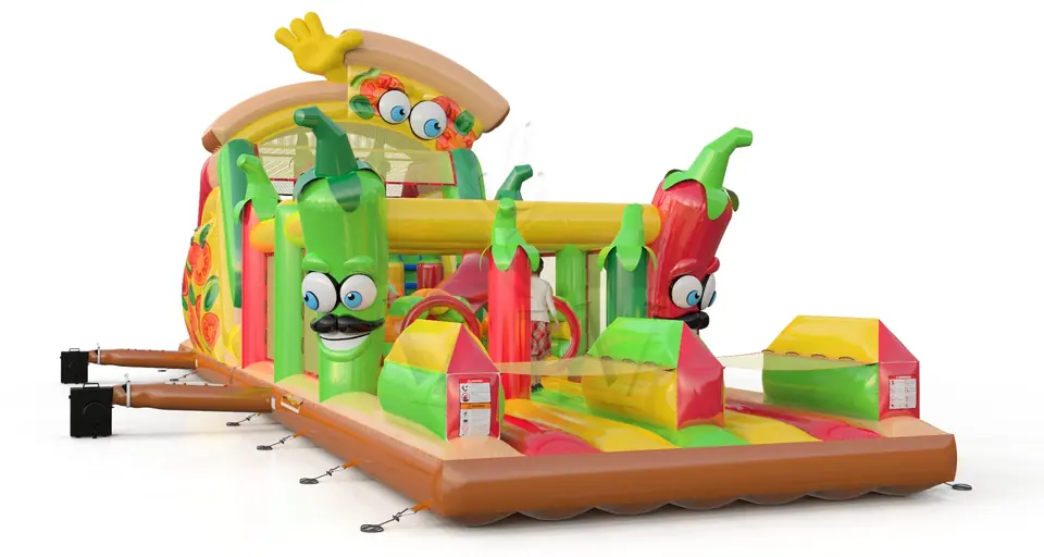 Obstacle Course Pizza commercial inflatable obstacle course