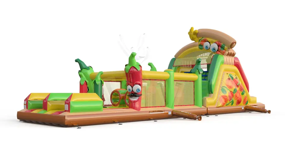 Obstacle Course Pizza commercial inflatable obstacle course
